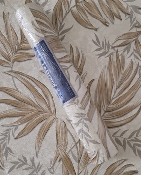 Tapeta na flizelinie zmywalna LIŚCIE BROKAT