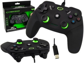 GAMEPAD PAD KONTROLER PRZEWODOWY USB PC PS3 12 PRZYCISKÓW WIBRACJA