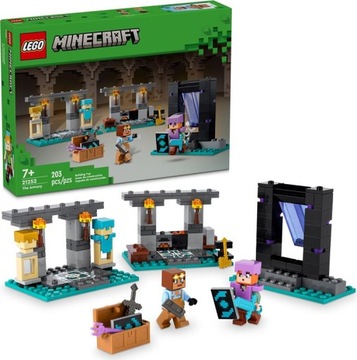 KLOCKI LEGO MINECRAFT 21252 ZBROJOWNIA FIGURKI PREZENT NA DZIEN DZIECKA