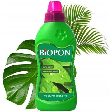 BIOPON NAWÓZ ODŻYWKA DO ROŚLIN ZIELONYCH 1L MONSTERY PALMY FIKUSA