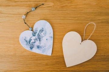 Drewniane SERCE SERCA 3cm 50szt ozdoba walentynki dzień kobiet ślub wesele