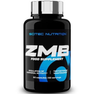 ZMA Scitec ZMB6 60 CAPS MAGNEZ CYNK B6 WYDAJNOŚĆ NATURALNY SPOKOJNY SEN