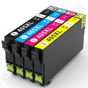 НАБОР 4Х ЧЕРНИЛ T405XL 405XL 405 ДЛЯ EPSON WorkForce WF-7310DTW WF-7830DTWF