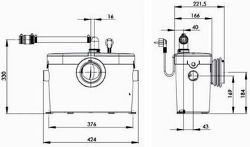 Измельчитель для унитаза SFA Saniaccess 2