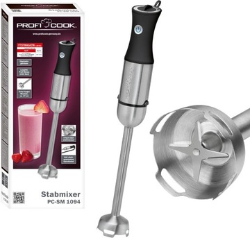 BLENDER RĘCZNY, MIKSER METALOWY, MOCNY PROFICOOK P