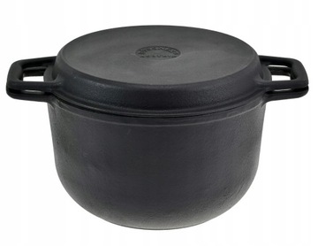 Чугунный охотничий казан-кастрюля для печонки 3в1 Rossner 12л MK603