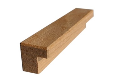 Uchwyt meblowy drewniany, Dębowy ELKA dł. 96mm roz.64mm PRODUKT POLSKI