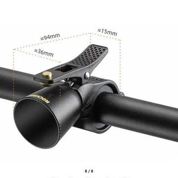 ROCKBROS ЧЕРНЫЙ ВЕЛОСИПЕДНЫЙ ЗВОНОК, МЕХАНИЧЕСКИЙ, ГРОМКИЙ, ДЛЯ ВЕЛОСИПЕДА, РУЛЬ