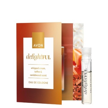 AVON PRÓBKA MGIEŁKA PERFUMOWANA DELIGHTFUL WODA KOLOŃSKA TOFII SANDAŁ