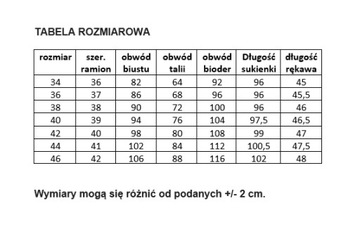 SUKIENKA WIZYTOWA KRÓTKA Z BROKATEM r. 46