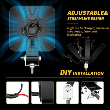 2 СВЕТОДИОДНЫХ РАБОЧИХ ЛАМПЫ ТОЧЕЧНОЕ ОСВЕЩЕНИЕ 48 Вт 9-60 В