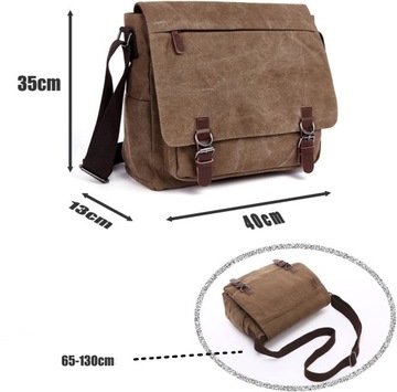 Мужская холщовая сумка через плечо, простая мода