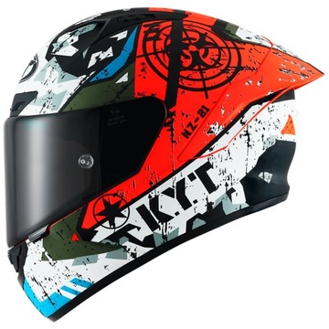 KASK integralny - KYT NZ RACE BLAZING - CZERWONY MAT r. M