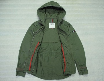 TOMMY HILFIGER JEANS UTILITY Kurtka Parka Militarna Damska Przejściowa XS