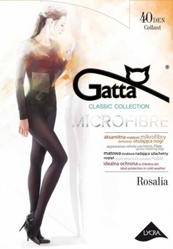 Плотные колготки Gatta ROSALIA 40DEN синие джинсы 5/XL