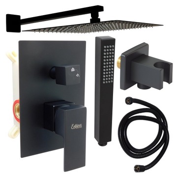 ЧЕРНЫЙ КАСКАД Смеситель для УМЫВАЛЬНИКА, НИЗКИЙ, 20 см, Смеситель ДЛЯ ВАННОЙ ESTIVA