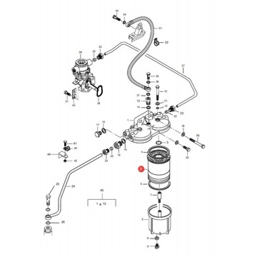 Топливный фильтр двигателя AGCO V836339371