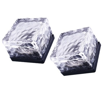 SOLARNE CEGŁA LED SŁONECZNE LAMPY CHODNIKOWE 2 SZT
