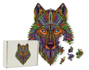 Puzzle Drewniane dla dorosłych Prezent Wilk XL