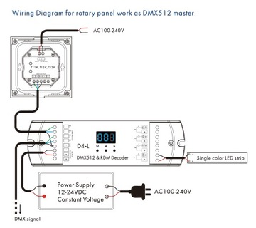 T13-K(B) RF LED RGB DMX512 вращающаяся 1-зонная панель