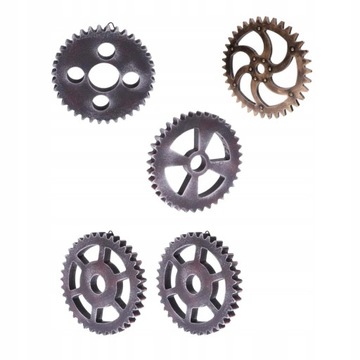 Drewniany Industrial Gear Rustic Gear Wall 5szt