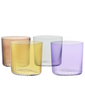 Kolorowe szklanki KROSNO z optykiem DECO 4x350ml