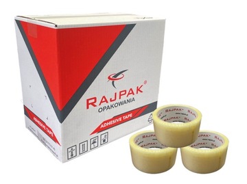TAŚMA KLEJĄCA RAJPAK 48x60 48/60 KAUCZUK TRANSPARENT 36 SZTUK KARTON
