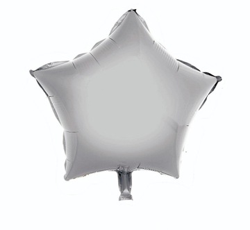 Balon Foliowy Gwiazda Gwiazdka Srebrna 45 cm