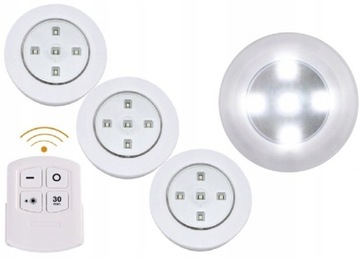 komplet 3 szt lampki LED PILOT TIMER dotyk JASNE