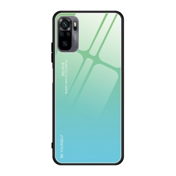 Etui szklane kolorowe gradientowe plecki do Xiaomi Redmi Note 10 / Note 10S
