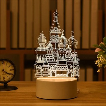 Prezent na walentynki miłość 3D lampa akrylowa LED