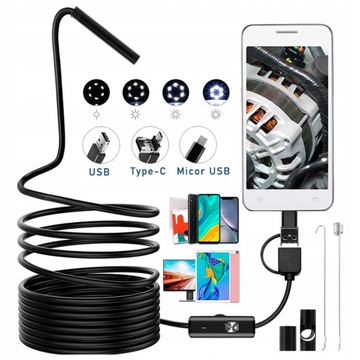 ЭНДОСКОПНАЯ КАМЕРА ДЛЯ ПРОВЕРКИ ANDROID USB-C LED