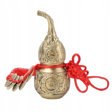 Czysty mosiądz Wu Lou Cucurbit Gourd Dekoracja