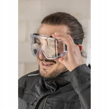 GOGLE OCHRONNE ROBOCZE OKULARY BHP PRZECIWODPRYSKOWE WENTYLOWANE nie parują