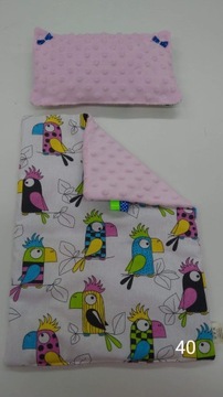 Деревянная колыбелька для куклы + постельное белье, 3 ELEMENTS