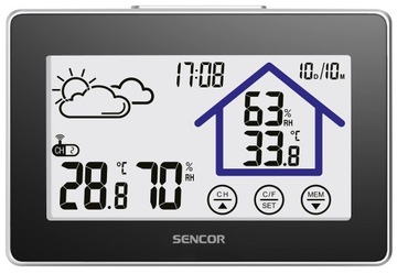 Метеостанция SENCOR SWS2999, ЖК-часы с прогнозом погоды