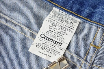 CARHARTT USA RELAXED FIT SPODNIE JEANSy PROSTE DUŻE w42-L34