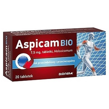 Aspicam BIO ból stan zapalny stawy meloxicam 20x