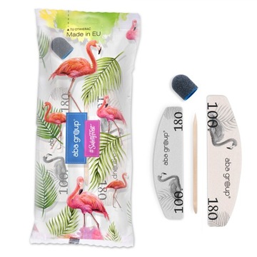 Pilnik Polerka do Paznokci 100/180 Łódka Nakładka Patyczek Zestaw Manicure