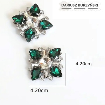 ИЗУМРУДНЫЙ ДЕКОР для обуви ДЛЯ СУМОК ОБУВИ БРОШЬ ЗАЖИМ