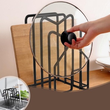 ОРГАНАЙЗЕР ПОДСТАВКА ДЕРЖАТЕЛЬ ДЛЯ ДОСКИ КРЫШКИ ТАРЕЛКИ КНИГИ МЕТАЛЛ ЧЕРНЫЙ