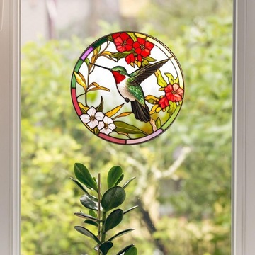 Наклейка на окно, украшение для окна, простая установка, ПВХ, стиль «Колибри А».