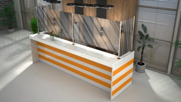 Ресепшн R121 Светодиодный прилавок 350х80см