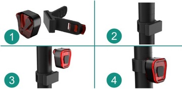 СВЕТОДИОДНАЯ ВЕЛОСИПЕДНАЯ ЛАМПА АККУМУЛЯТОР ЗАДНИЙ USB КРАСНЫЙ СВЕТ 5 РЕЖИМОВ ВОДОНЕПРОНИЦАЕМЫЙ