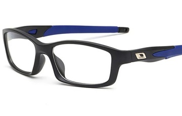 OKULARY KOREKCYJNE sportowe NIEBIESKIE plusy +3