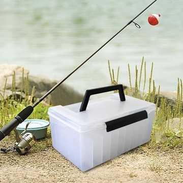 Pudełko na przynęty Pudełko do przechowywania sprzętu na przynęty Przynęta słodkowodna, słonowodna, biała