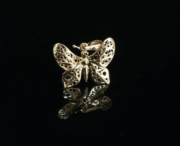 złota zawieszka motyl motylek 585