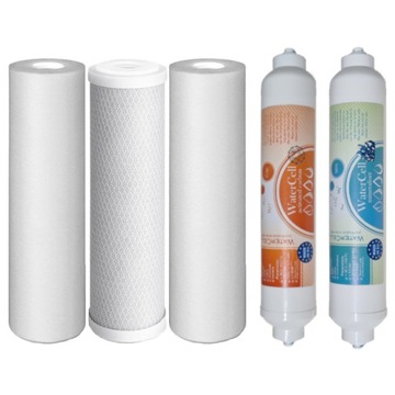 KOMPLET WKŁADÓW OSMOZA FILTR WODY RO6 WaterCell