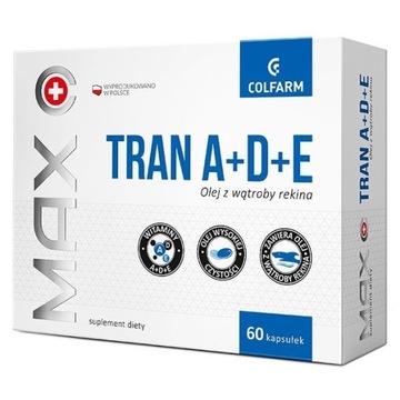 MAX Tran z witaminami A+D+E, 60 kapsułek