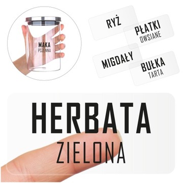 НАКЛЕЙКИ ЭТИКЕТКИ для кухонных баночек, ПРОЗРАЧНЫЕ контейнеры, 60 шт.